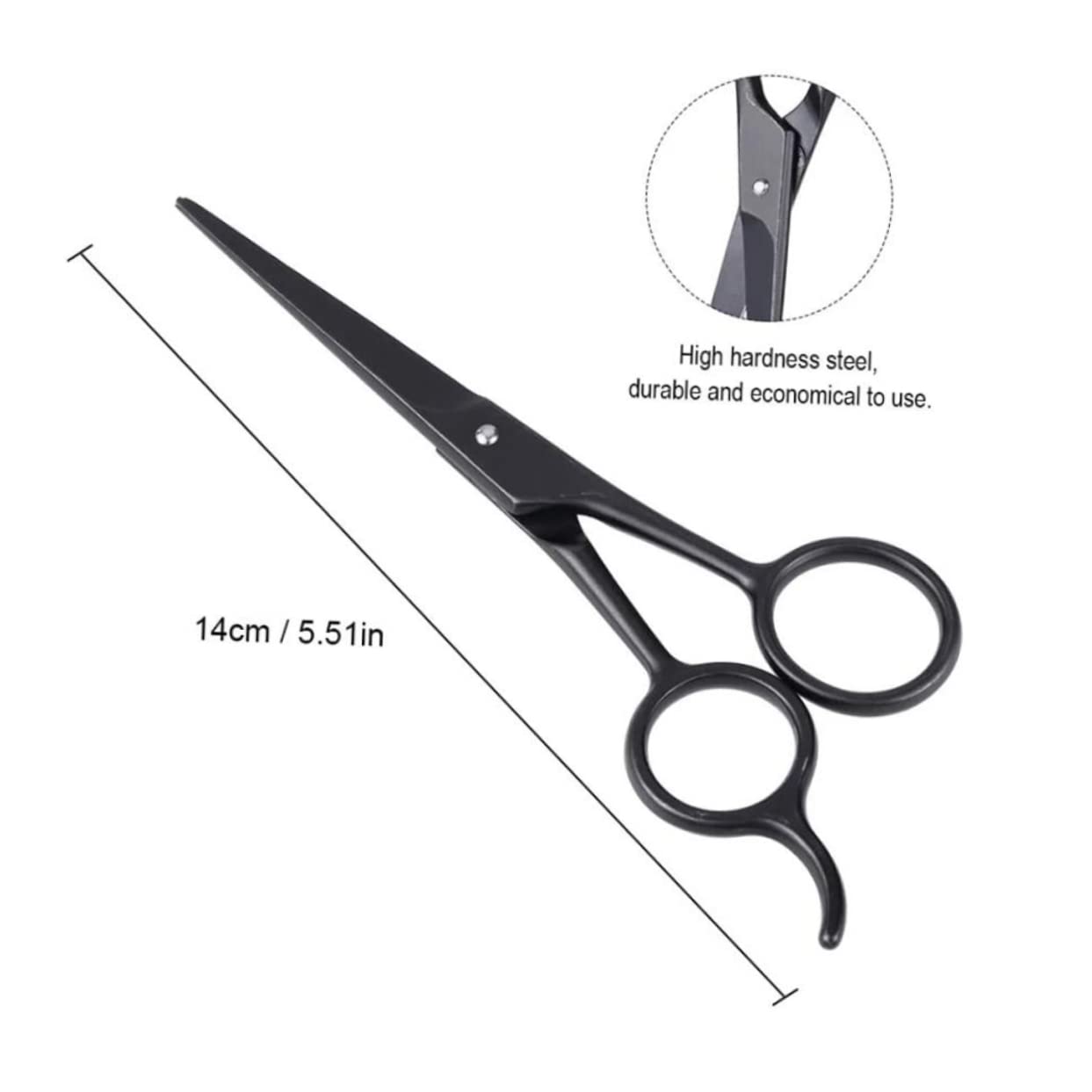 OHPHCALL Professional Eyebrow Trimmer for Men Beard Scissors Stainless Steel Hairdressing Scissors Compact Beard Care Tool