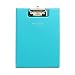 OffKits A5 Clipboard, PU Leather Report Cover Document Holder Paper Board Holder Low Profile Clip Hardboard ,Non-slip with Rubber, 80-100 sheets Capable, 9x6.8Inches (Blue)