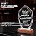 Personalized Crystal Trophy Award with Wood Base - Customized Engraved Text and Logo on Glass Plaque - Appreciation Gift for Employees,Coworker,Boss,Retirement Recognition,Thanks Gifts (Thank You)