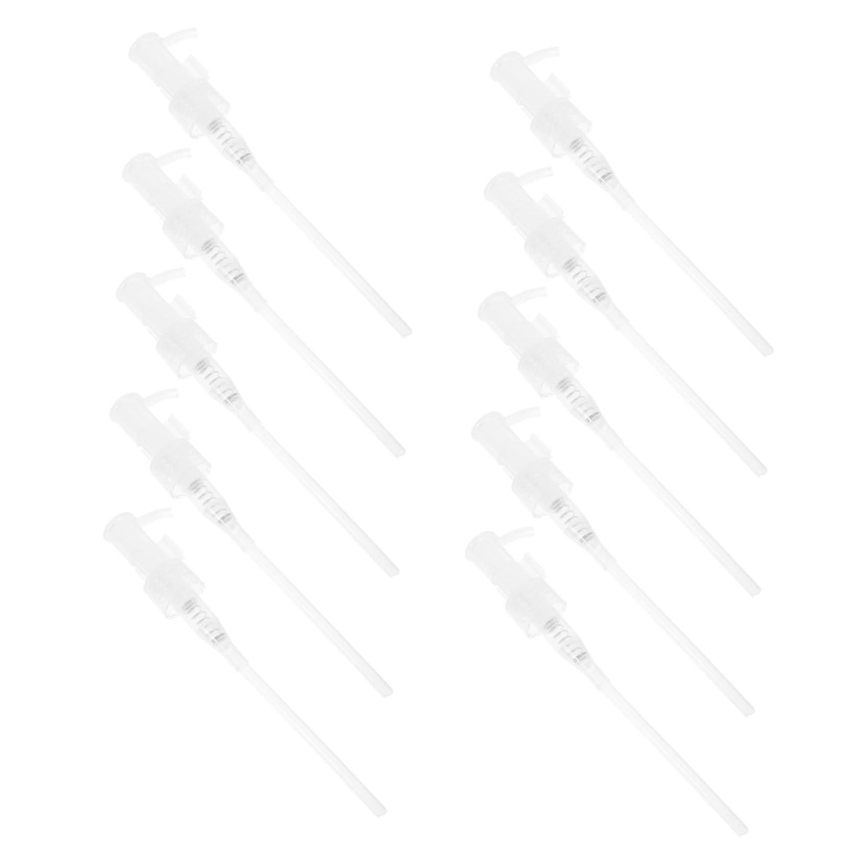 BEBEMOKO 10pcs Lotion Pump Replacement Plastic Pump Shampoo Dispenser Refillable Container Set