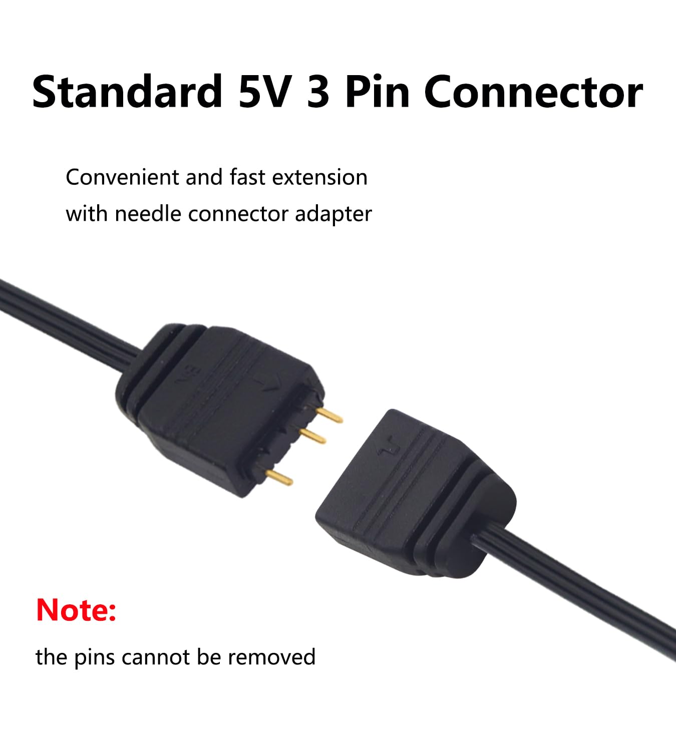 Cavo Splitter ARGB 5V 1 A 2 - Estensione 3 Pin Per Ventole LED E Luci PC - Foto 5