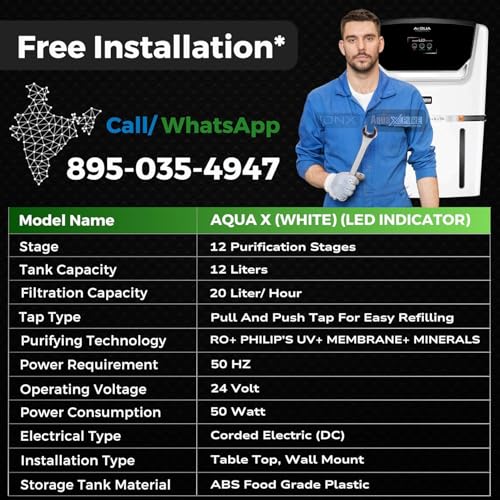 Image of AquaXpure Water Purifier RO+UV+UF with Copper & Zinc | 12L Storage Tank & TDS with Taste Controller | 2 Years warrenty with Free Installation & Visit Charges. (AI White1)
