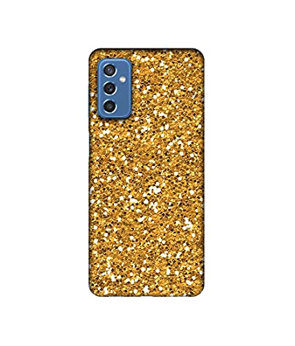 Image of Amazon Brand - Solimo Designer Golden Sparkle 3D Printed Hard Back Case Mobile Cover for Samsung Galaxy M52 5G