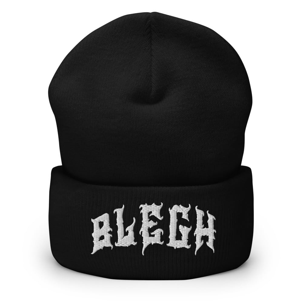 Blegh Hat Death Metal Logo Heavy Metal Birthday Beanie Black