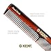 Kent 2T Fine and Wide Tooth Comb For Men, for Small Beard and Mustache, Daily Hair Styling and Mens Grooming Comb, All Hair Types, Handmade Sawcut and Polished in England