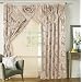 Glory Rugs Jacquard Luxury Window Curtain Panel With Attached Valance – 112x84 Inches, Black, Rod Pocket Style - View #11