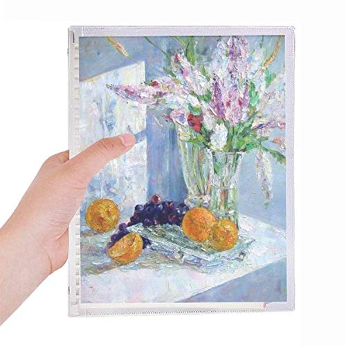 Carnet de notes en spirale fleur de raisin cahier rechargeable