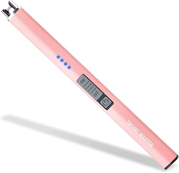 Electric Candle Lighter Valentines Day Gifts for Women Mom Men Wife USB Arc Rechargeable Windproof Lighter for Candle BBQ Birthday Housewarming Gift Idals Rose Gold