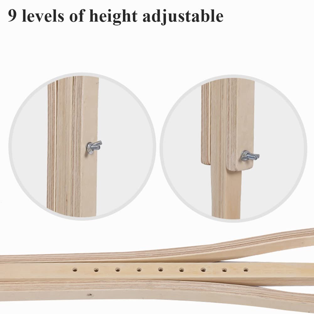 Genérico Muletas axilares de Madera Ajustables con conteras Antideslizantes (1 ud., M)