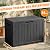 ROJIK Outdoor Storage Box, 55 Gallon Waterproof Deck Box, Weatherproof Resin Outside Storage Bin for Patio Furniture, Garden Tools, Pool Accessories, Cushion, Black