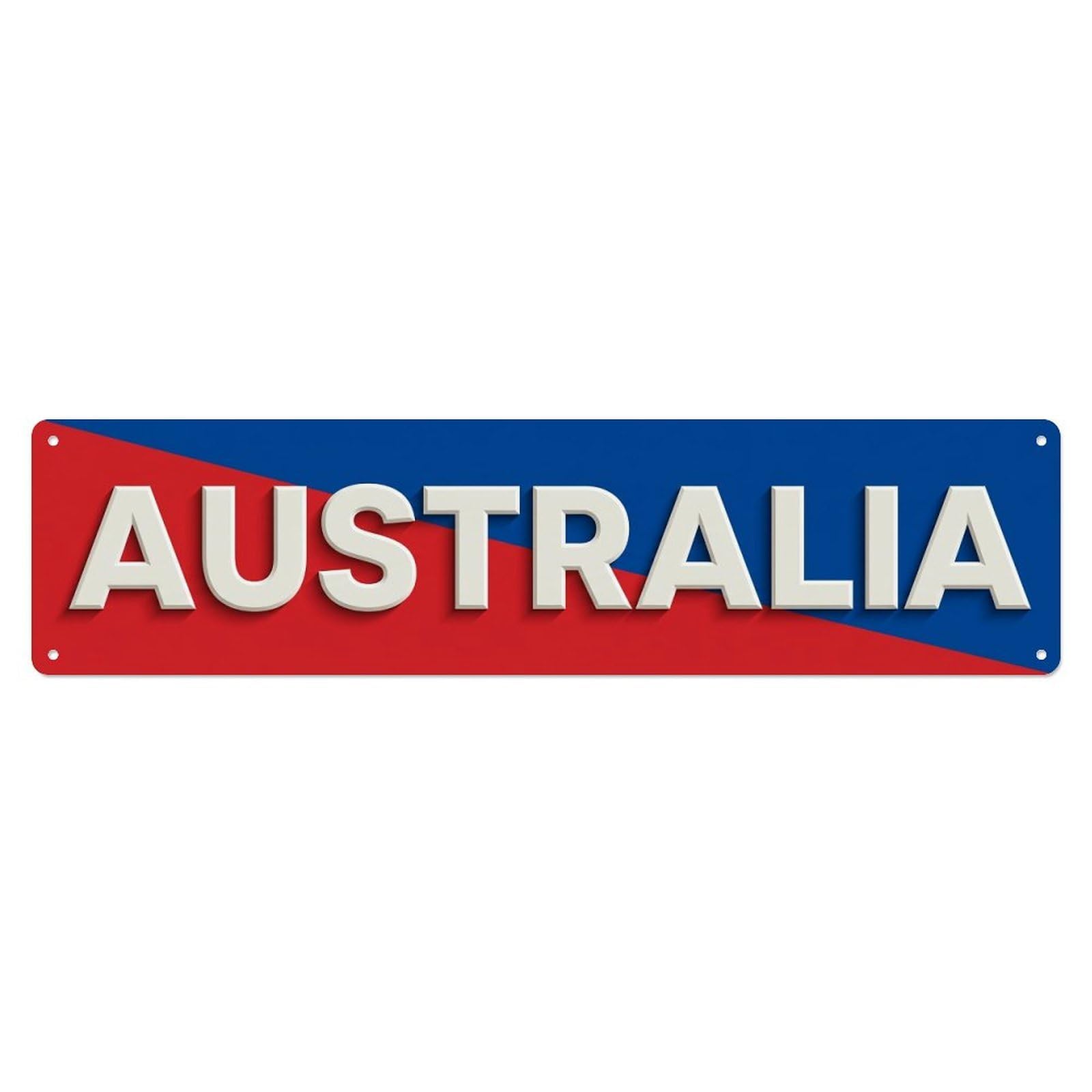 Metal Tin Sign Vintage Australia Flag Pattern