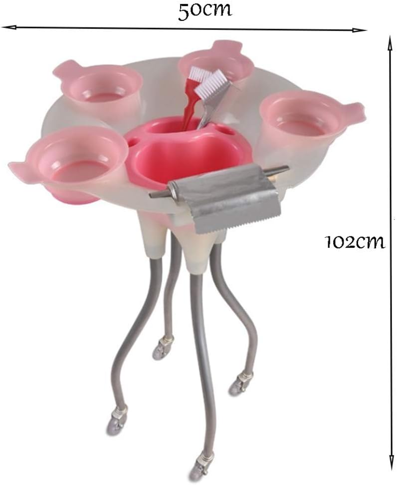 Professional Salon SPA Chemical Coloring Service Tray Rolling Hair Color Multi-Function Trolley Cart with Foil Roll Dispenser,Beauty Tool Trolley Service Cart,4 Wheels Utility Cart