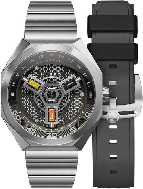 Nubeo Mens 48mm Skylab Automatic Watch with Solid Kosovo Ubuy