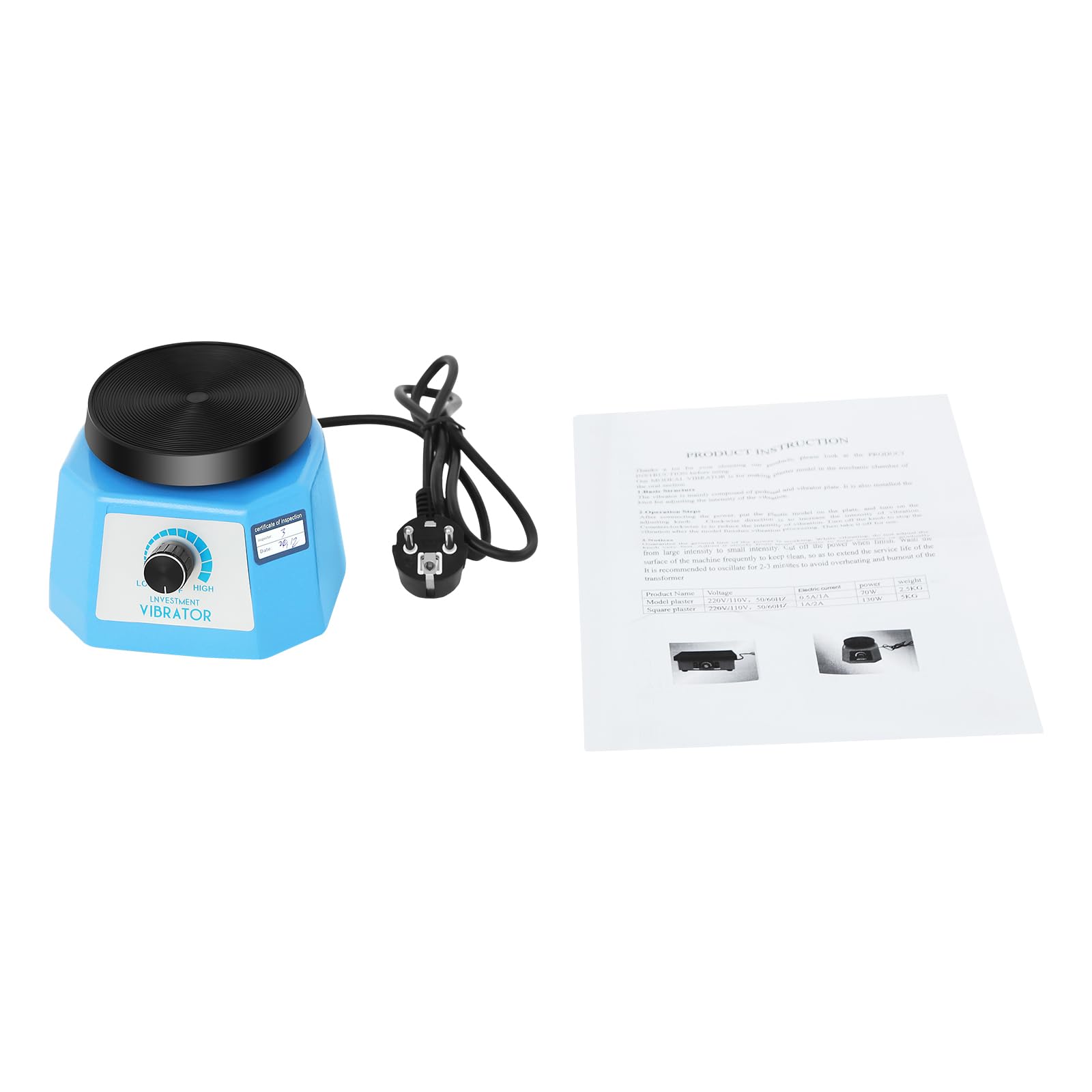 4'' Dental Oszillator, 100W Elektrisch Einstellbare Geschwindigkeit Gipsrüttler, Runder Vibrator Zahntechnik Lab Vibrating Equipment