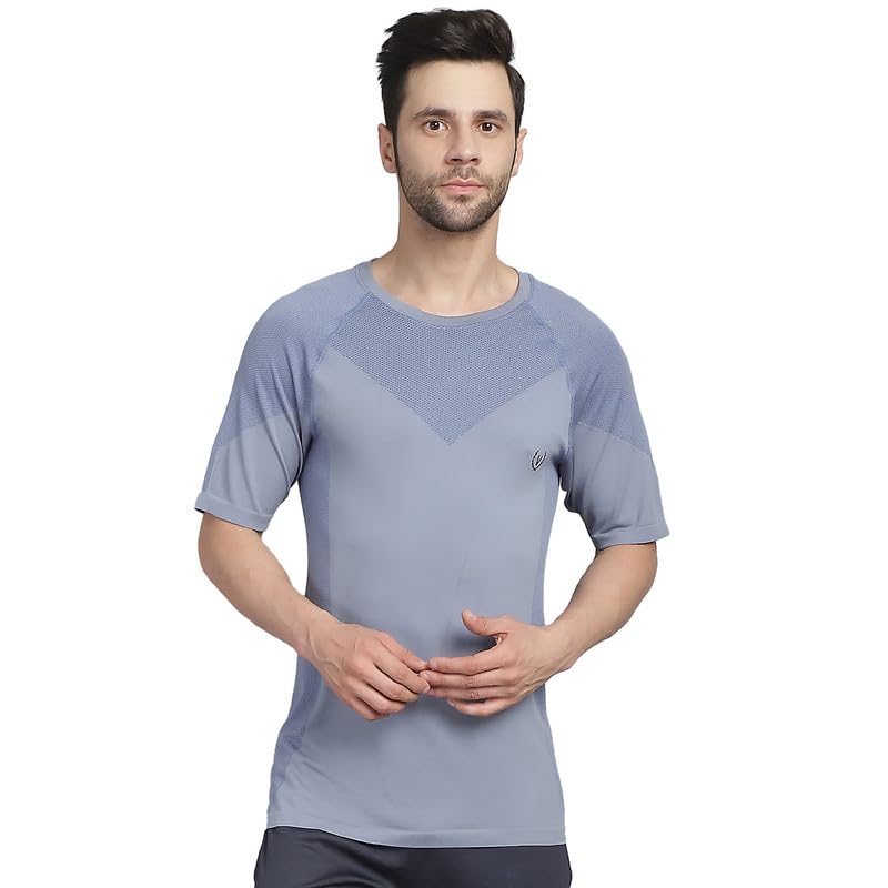 Mack JonneyVIMAL JONNEY Printed Round Neck Polyester Lycra Half Sleeves Men Slim Fit Tshirt