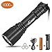 VOLADOR Diving Flashlight, 1000 Lumen Waterproof Diving Torch Rechargeable Scuba Dive Lights 150M Underwater LED Flashlight White Submersible Lights with 1x 18650 Battery and Charger