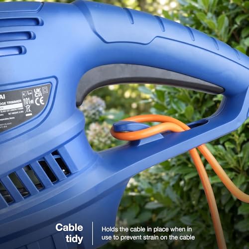 Hyundai 550W 510Mm Corded Electric Hedge Trimmer Pruner, Lightweight At Just 3.17Kg, 10M Power Cord, Can Handle Branches Up To 16Mm, 3 Year Warranty - 2