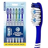 Oral-B Toothbrush Dual Clean, Soft, 6 Count