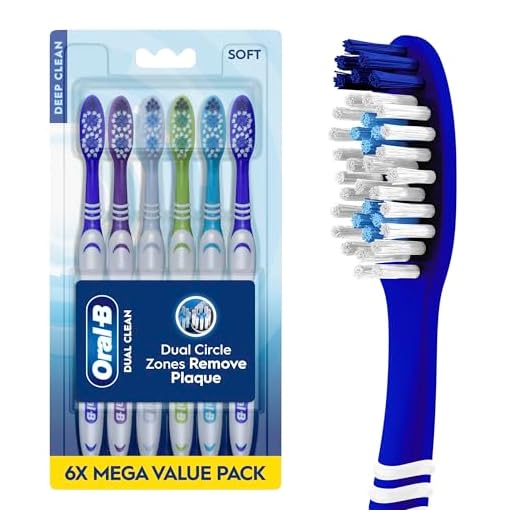 Oral-B Toothbrush Dual Clean, Soft, 6 Count