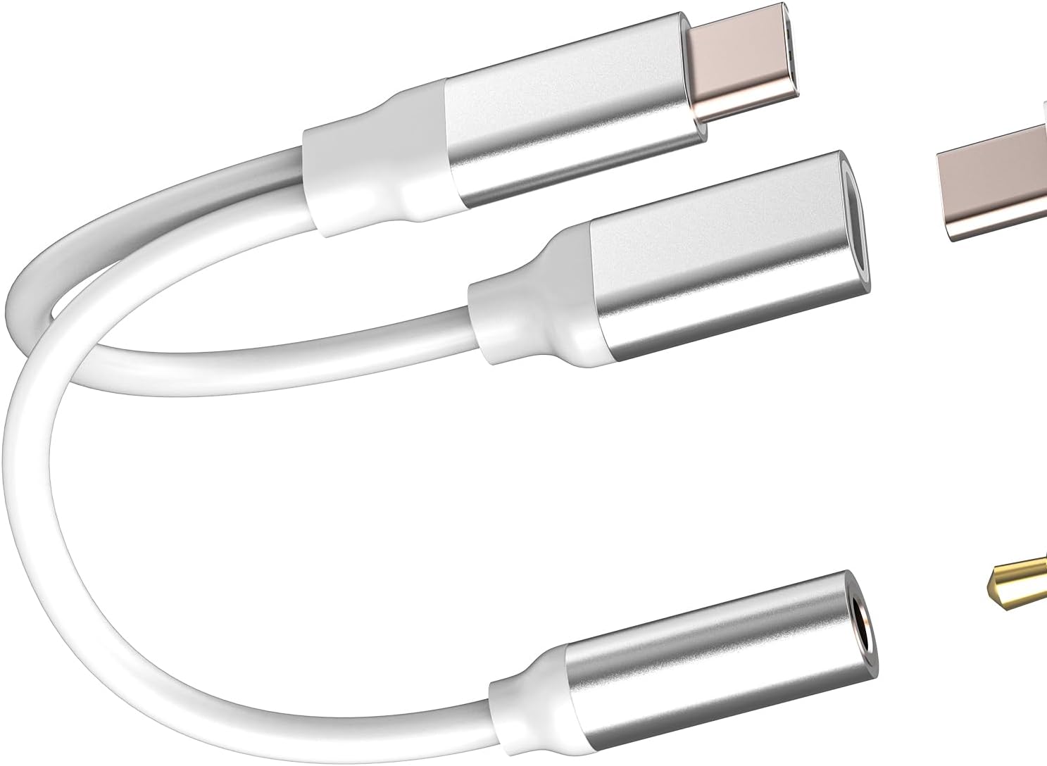 USB C to Aux Adapter Headphone Jack Audio for Iphone 17 16 15 Pro Max 3.5mm Type C Cable (2in1) Charger Car Adaptor S24 S23 S22 for Apple Microphone Adaptador for Ipad Earphone Universal Charge Dongle