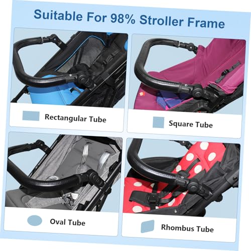 HEALSOPTHY Verstellbarer Kinderwagen Sicherheitsbügel aus PU mit Abnehmbarem Stoßdämpfendem Griff für Kinderwagenmodelle Atmungsaktiv und Reißfest Einfache