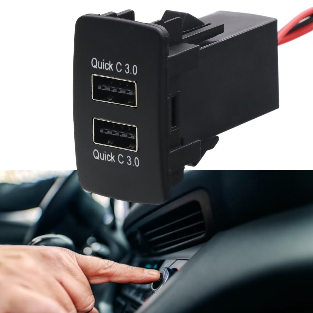 Adaptateur de chargement de voiture double USB QC3.0 efficace Installation facile pour smartphones et tablettes de voiture