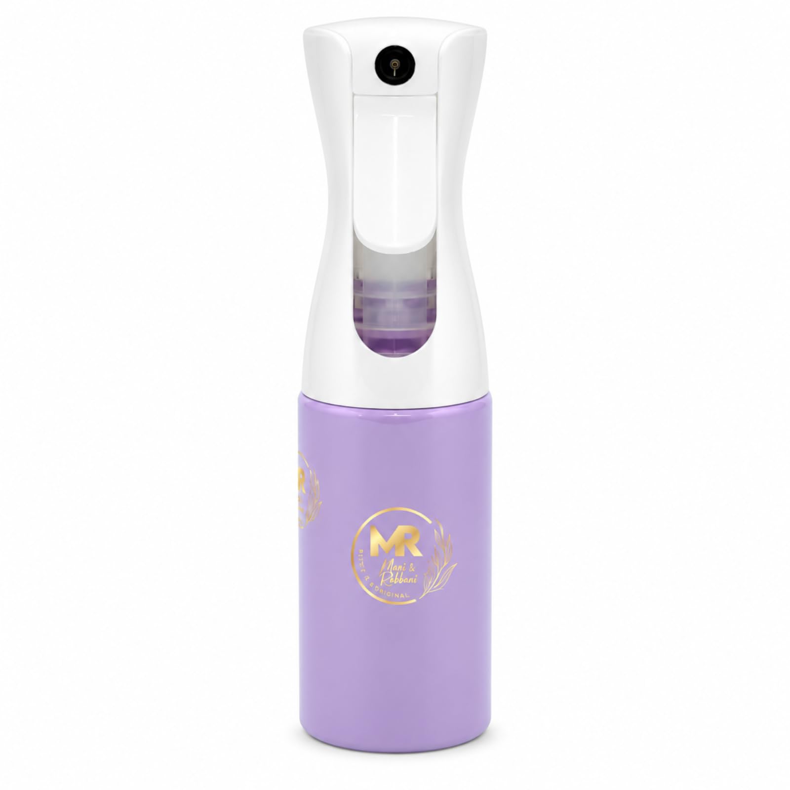 Fine Mist Spray Bottle for Hair – Continuous Ultra Fine Water Sprayer, Empty Refillable Hair Spray Bottle for Hairstyling, Salon, Skincare, Plants & Cleaning (White_Lilac, 200, Milliliters)