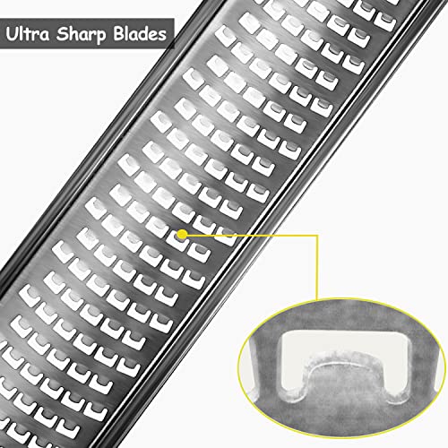 Vovoly Lemon Zester, Cheese Grater, Parmesan Cheese, Ginger, Garlic, Nutmeg, Chocolate, Citrus, Lime Zester & Grater, Kitchen Tool With Razor-Sharp Stainless Steel Blade #TOP2