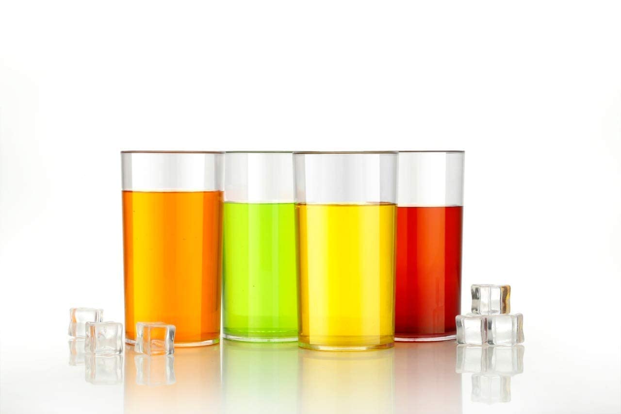 Hiyana's Plastic Victoria Glass, Plastic Unbreakable Drinking Glass, Transparent Saga Glass Set of 6, Water, Juice, Soft Drink, Whisky Glass Set, Fancy Design, Clear, Travel, Picnic Glass.. (VICTORIA GLASS)