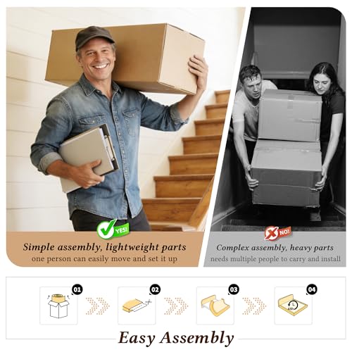 Image of Homkdom Cloud Bed Frame with Headboard,Upholstered Soft King Size Bed Frame Rounded Corner Design,Boucle Bed Frame for Modern Bedrooms Apartments, Guest Rooms,Beige
