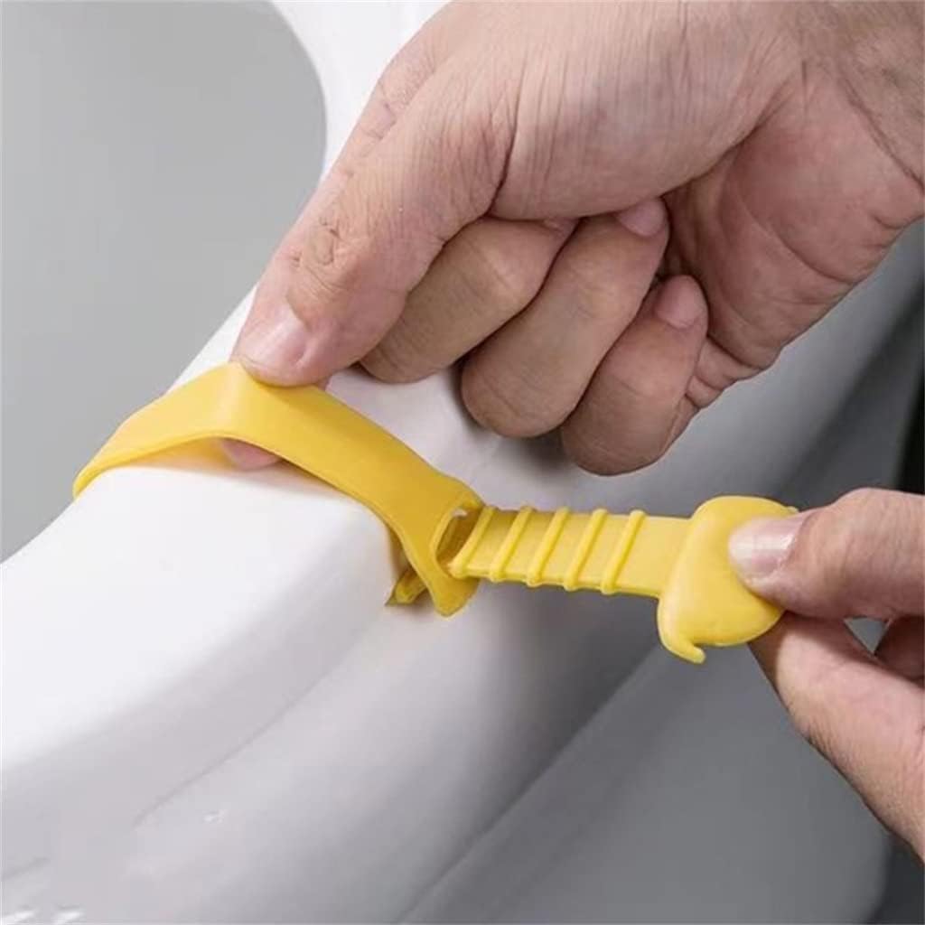 Cartoon Silicone Toilet Lid Handle Adjustable Closestool Lifting Device Accessory(Black)