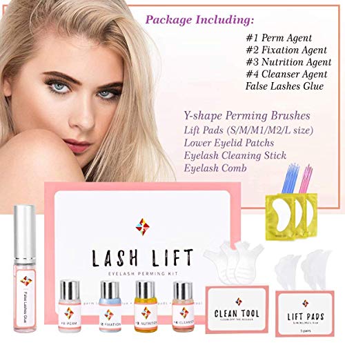 Professional Lash Lift Kit For Perming,Eyelash Perm Kit,Lash Extensions Lash Curling Lash Lifting Kit,Semi-Permanent Curling Perming Wave Suitable For Salon,Includes Eye Shields, Pads And Accessories #TOP5