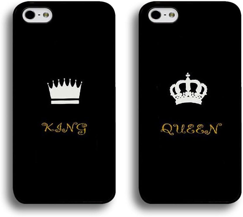 Best Friends Boyfriend Girlfriend Lovers Case,Fashionable King And Queen Crown Couple Matching Phone Cases Cover Tough Back Protection Shell Iphone 6 Plus/6s Plus 5.5 Inch