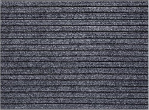 Tapis d'entrée extérieur et intérieur gris pour maison propre - 8