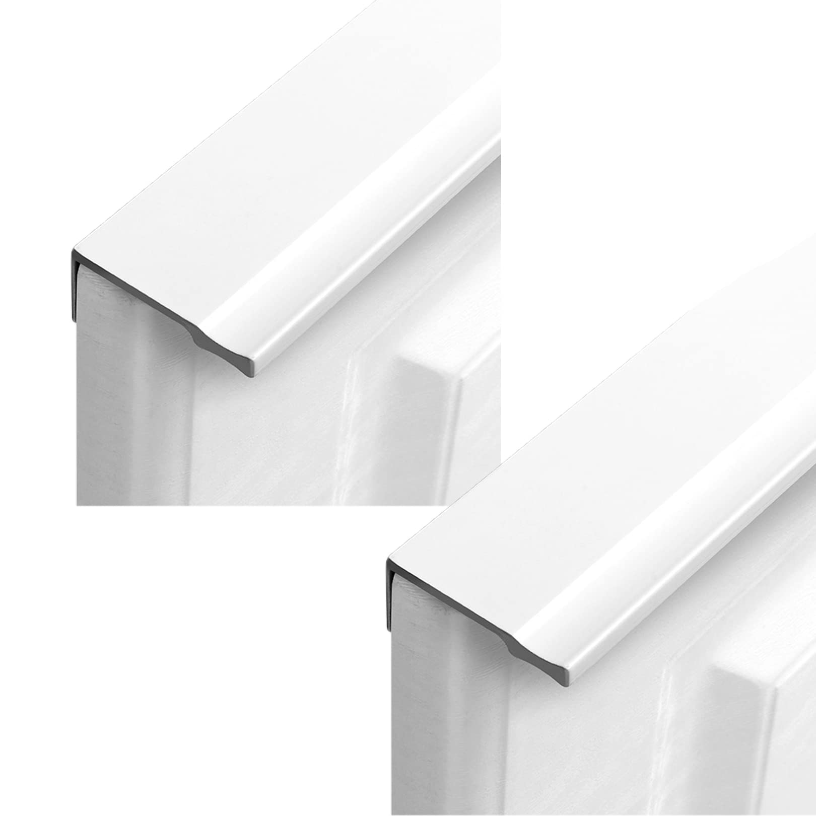 Poignées de tiroir dissimulées， tirettes à doigt, Finger Edge Pull DrawerHandles Furniture Gate Knobs Porcelain White 2 Pieces