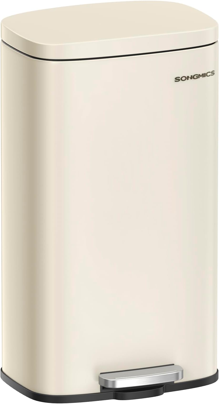 Kitchen Bin 8 Gallon (30 L), Pedal Rubbish Bin, Soft Close, Step-On Pedal, Steel, Inner Bucket, Sand Beige LTB03A02