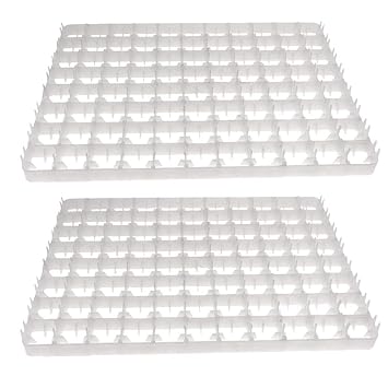 TM and W 88x2=176 Spare Part 88-Eggs Tray for Incubator Hatcher Brooder Poultry Chicken, 2 Pieces (Multicolour)