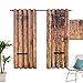 Cortinas rústicas para dormitorio, tablones de madera envejecida en tonos con cerraduras,...