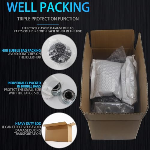 iBroPrat 2 Sets Trailer Hub Kit 4 Bolt 4, Trailer Axle Kit for 2000 lb 4 Lug Trailer Hub Fits 1" and 1-1/16" Spindle with Extra Dust Cap and Rubber Plug