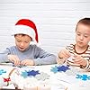Fennoral 18 Pack DIY Snowflakes Craft Kit for Kids Make You Own Snowflake Foam Sticker Ornament DIY Christmas Arts and Crafts for Chirstmas Party Supplies Winter Christmas Tree Decoration #1