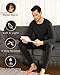 ViCherub Thermal Underwear for Men Fleece Lined Long Johns Thermals Top and Bottom Set Base Layer for Cold Weather Black M