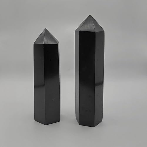 Miniatura 3 de Torre de turmalina negra con 6 facetas de cristal curativo Varita de 0.5 a 1 libras para meditación, colección Reiki, decoración del hogar