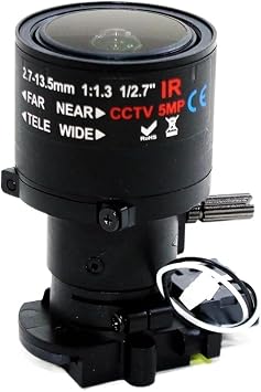 Camera Lens CCTV HD 5MP 2.7-13.5MM Varifocal D14 Mount F1.3 1/2.7" Manual Zoom IR Cut Filter for Surveillance Cameras