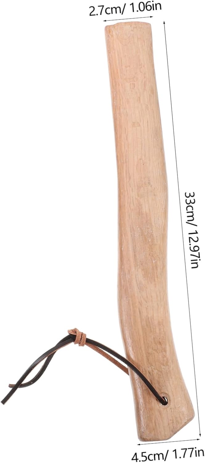 Cabilock Short Hatchet Handle Replacement for Camp Axe Hardwood Construction Ergonomic Curve for Comfortable Grip