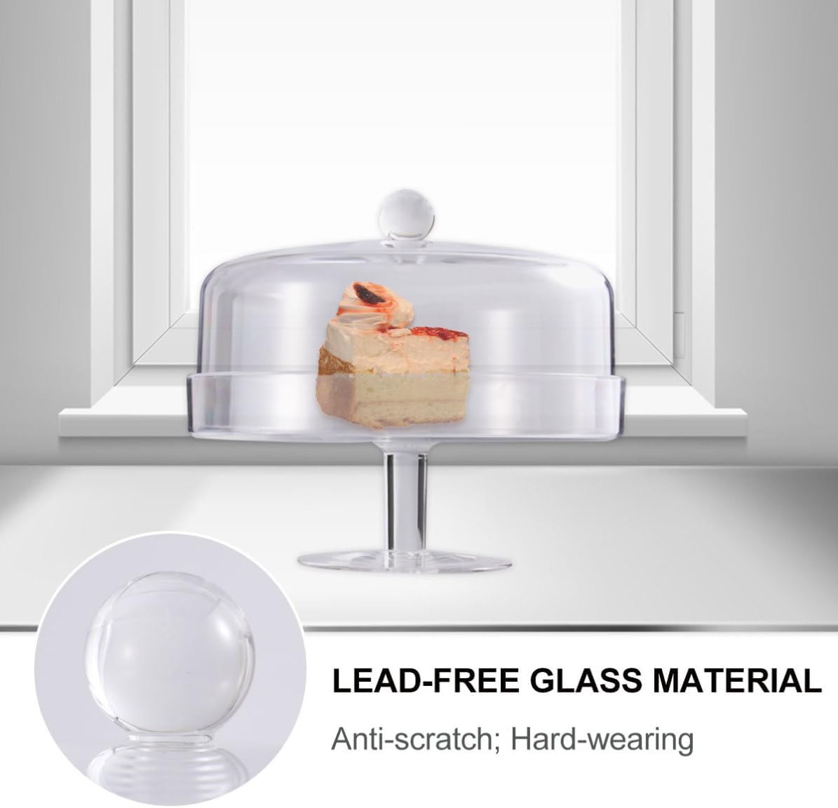 Arched Acrylic Cake Cover for Salad and Cake, Easy to Use Food Dust Cover with Concentrating Heat Feature, for Outdoor Buffet and Bbq Picnic Pool Party