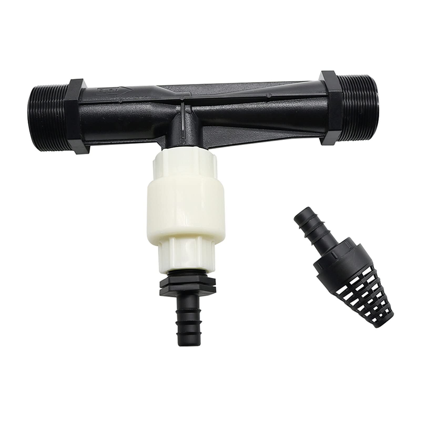 Aspersor para césped, Inyector de fertilizante POM Venturi | Riego de césped for jardín y patio de 2 pulgadas: inyector de fertilizante Venturi