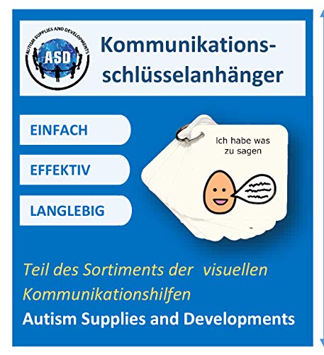 Autism Supplies & Developments-Llavero de plástico de comunicación Visual (alemán), Color Azul (Autism Supplies and Developments DE_CKR) Cover
