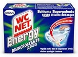 Wc Net - Energy Disincrostante, Detergente Anticalcare in Polvere per WC, Schiuma Autopulente, 4 Buste x 1 Confezione