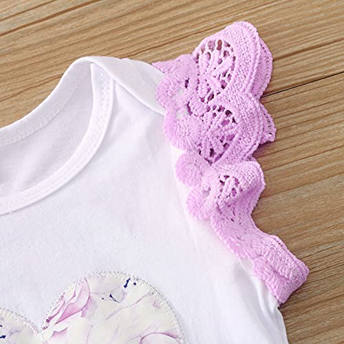 Conjunto de roupas de renda para bebês e crianças + conjunto de shorts Casaul sem mangas para menina