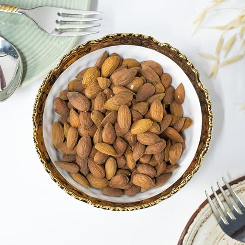 Image of MARKET 99 Ceramic Round Serving Dish | Glossy Antique Off-White Platter | Elegant Ceramic Bowl for Sweets, Dry Fruits, Snacks & Cookies | Perfect Serveware for Dining Table, Festive & Gatherings